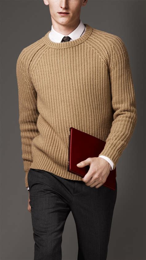 burberry knit sweater mens|burberry cashmere sweater men's.